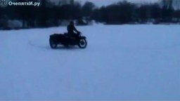Утопил мотоцикл зимой смотреть видео прикол - 0:54